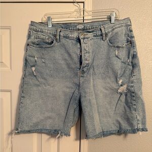Old Navy Light Blue Distressed Jean Shorts